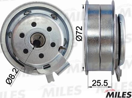 Miles AG02012 - Tensioner Pulley, timing belt car-mod.net