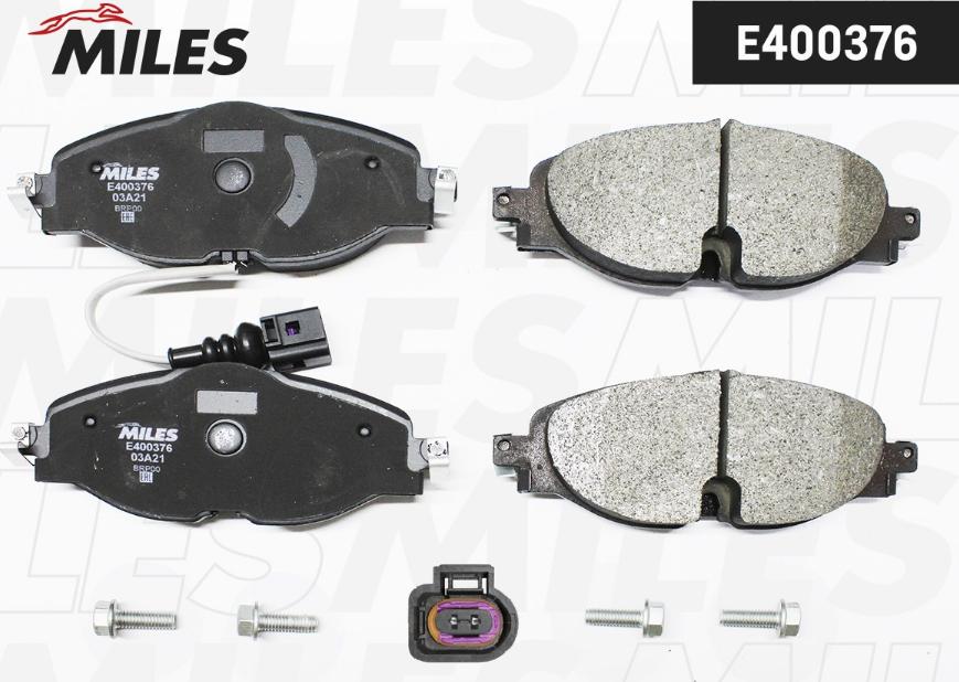 Miles E400376 - Brake Pad Set, disc brake car-mod.net