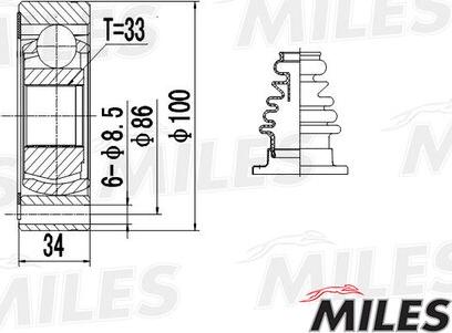 Miles GA10009 - CV Joint Kit, drive shaft car-mod.net
