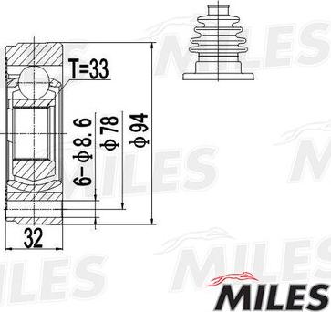 Miles GA10054 - CV Joint Kit, drive shaft car-mod.net