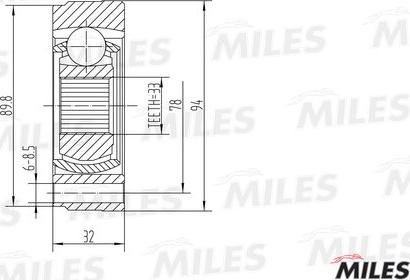 Miles GA10006 - CV Joint Kit, drive shaft car-mod.net