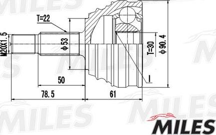 Miles GA20517 - CV Joint Kit, drive shaft car-mod.net
