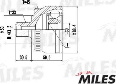 Miles GA20585 - CV Joint Kit, drive shaft car-mod.net