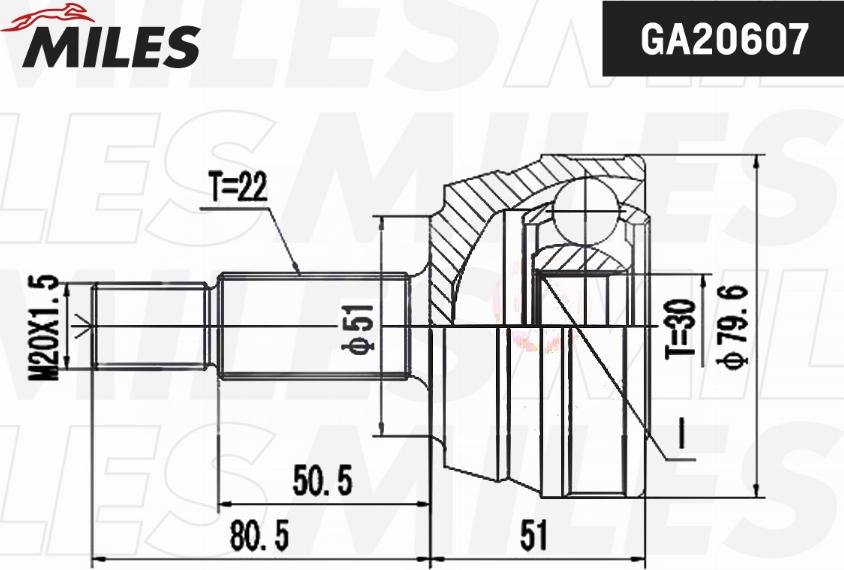 Miles GA20607 - CV Joint Kit, drive shaft car-mod.net