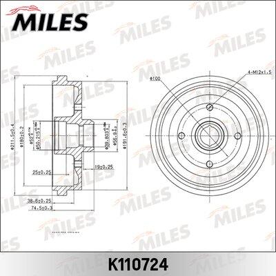 Miles K110724 - Brake Drum car-mod.net
