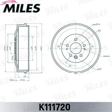 Miles K111720 - Brake Drum car-mod.net