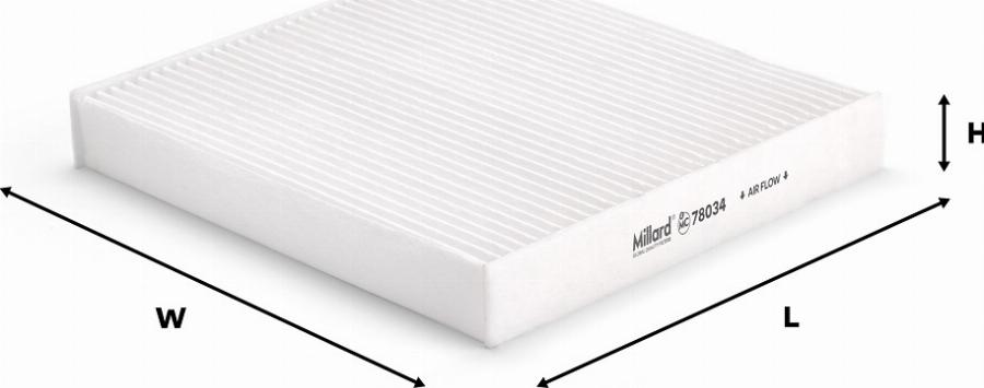 Millard FILTERS MC-78034 - Filter, interior air car-mod.net