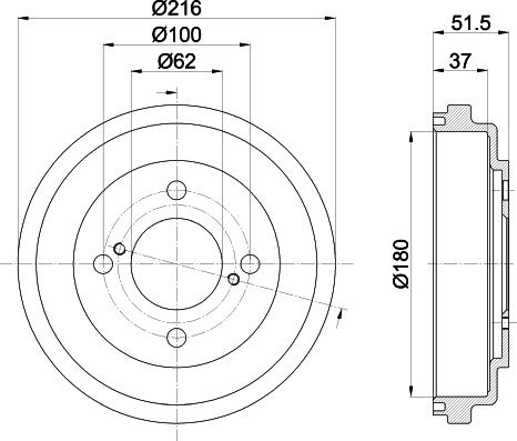Mintex MBD442 - Brake Drum car-mod.net