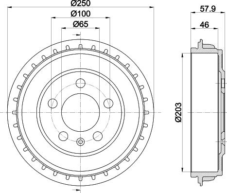 Mintex MBD432 - Brake Drum car-mod.net