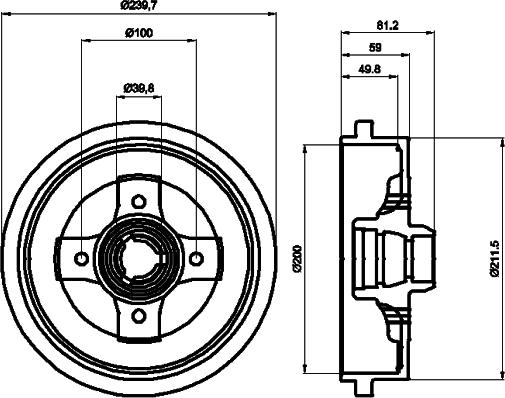 Mintex MBD040 - Brake Drum car-mod.net