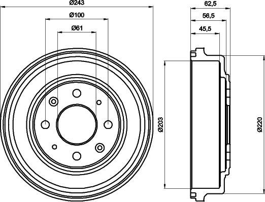 Mintex MBD042 - Brake Drum car-mod.net