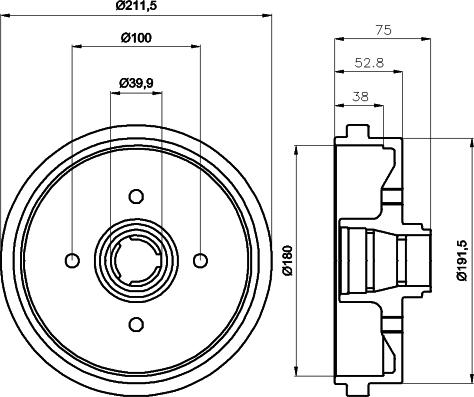 Mintex MBD014 - Brake Drum car-mod.net