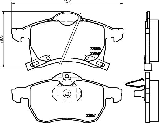 AKD 1605080 - Brake Pad Set, disc brake car-mod.net