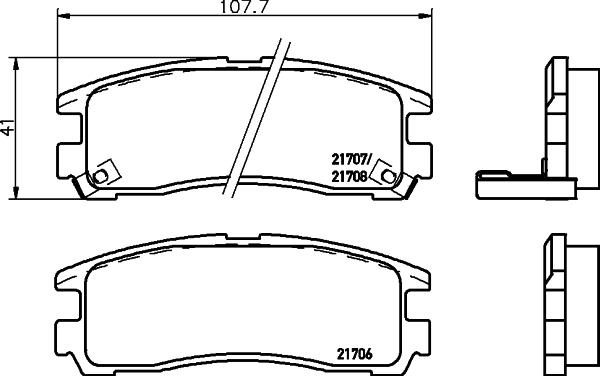 BOSCH 0 986 AB2 308 - Brake Pad Set, disc brake car-mod.net