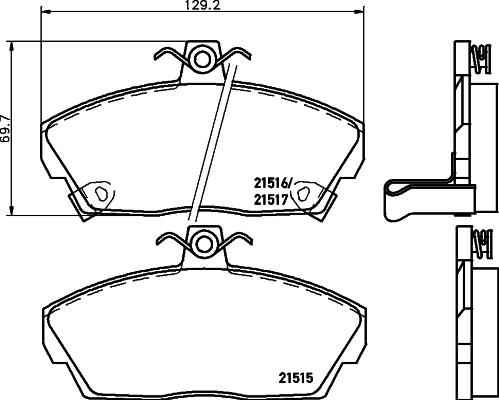 Mintex MDK0006 - Brake Set, disc brakes car-mod.net