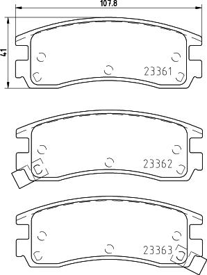 Mintex MDB1825 - Brake Pad Set, disc brake car-mod.net
