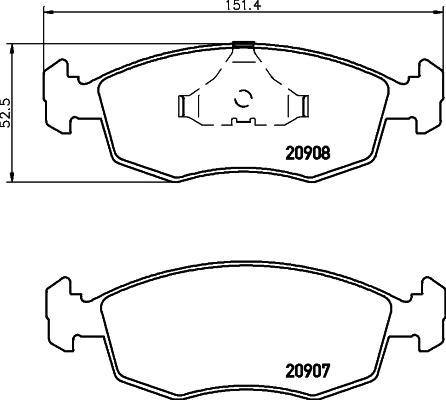 Mintex MDB1290 - Brake Pad Set, disc brake car-mod.net