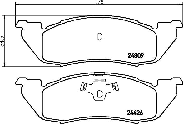 Mintex MDB2524 - Brake Pad Set, disc brake car-mod.net
