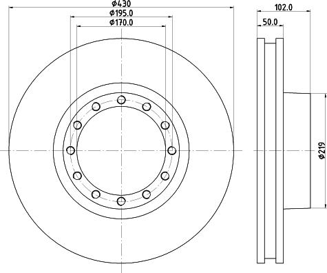 Mintex MDC1246 - Brake Disc car-mod.net