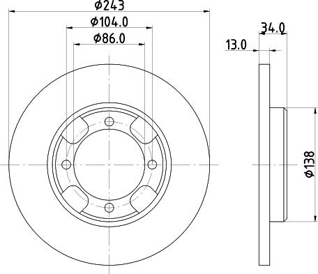 Mintex MDC387 - Brake Disc car-mod.net