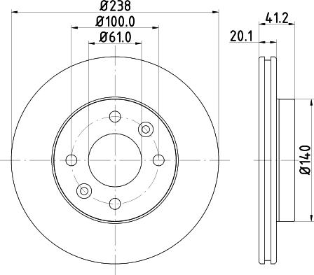 Mintex MDK0083 - Brake Set, disc brakes car-mod.net