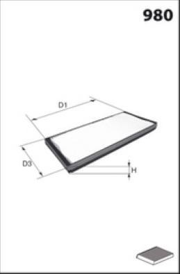 MISFAT HB422 - Filter, interior air car-mod.net
