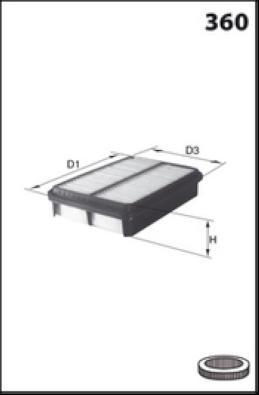 MISFAT P876 - Engine Air Filter car-mod.net