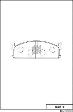 MK Kashiyama D4001 - Brake Pad Set, disc brake car-mod.net