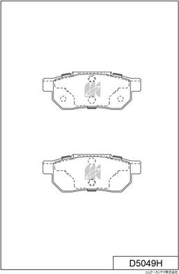 MK Kashiyama D5049H - Brake Pad Set, disc brake car-mod.net
