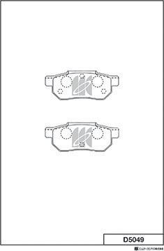 MK Kashiyama D5049 - Brake Pad Set, disc brake car-mod.net