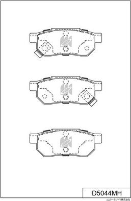 MK Kashiyama D5044MH - Brake Pad Set, disc brake car-mod.net