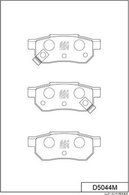 MK Kashiyama D5044M - Brake Pad Set, disc brake car-mod.net