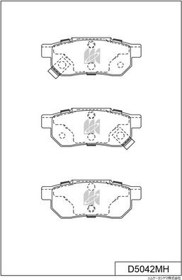 MK Kashiyama D5042MH - Brake Pad Set, disc brake car-mod.net