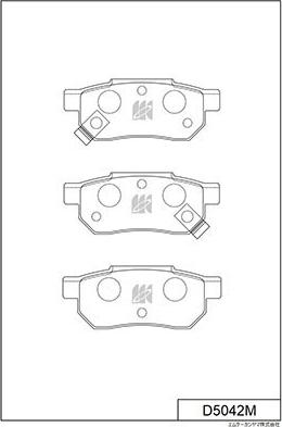 MK Kashiyama D5042M - Brake Pad Set, disc brake car-mod.net