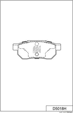MK Kashiyama D5018H - Brake Pad Set, disc brake car-mod.net