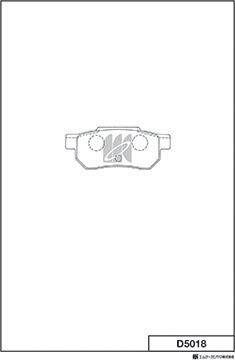 MK Kashiyama D5018 - Brake Pad Set, disc brake car-mod.net