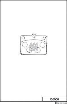 MK Kashiyama D6000 - Brake Pad Set, disc brake car-mod.net