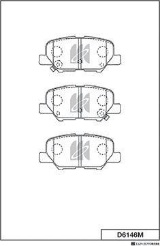 MK Kashiyama D6146M - Brake Pad Set, disc brake car-mod.net