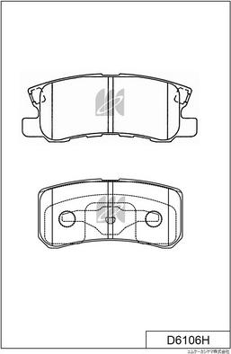 MK Kashiyama D6106H - Brake Pad Set, disc brake car-mod.net