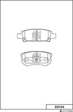 MK Kashiyama D6124 - Brake Pad Set, disc brake car-mod.net