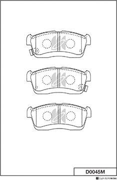 MK Kashiyama D0045M - Brake Pad Set, disc brake car-mod.net