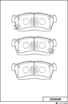 MK Kashiyama D0054M - Brake Pad Set, disc brake car-mod.net