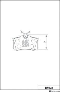 MK Kashiyama D1083 - Brake Pad Set, disc brake car-mod.net