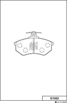 MK Kashiyama D1082 - Brake Pad Set, disc brake car-mod.net