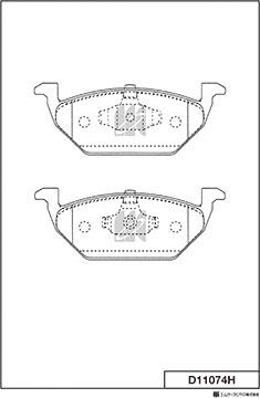 MK Kashiyama D11074H - Brake Pad Set, disc brake car-mod.net
