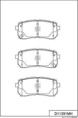 MK Kashiyama D11391MH - Brake Pad Set, disc brake car-mod.net