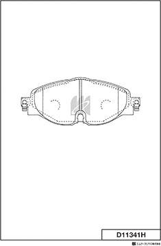 MK Kashiyama D11341H - Brake Pad Set, disc brake car-mod.net