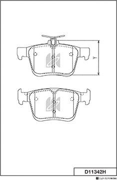 MK Kashiyama D11342H - Brake Pad Set, disc brake car-mod.net