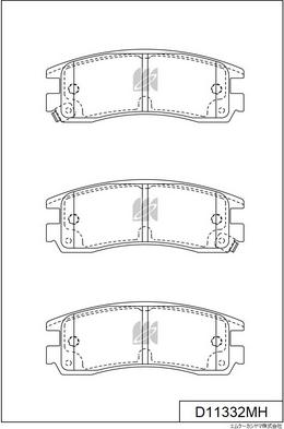 MK Kashiyama D11332MH - Brake Pad Set, disc brake car-mod.net