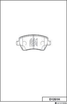 MK Kashiyama D1261H - Brake Pad Set, disc brake car-mod.net